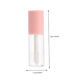 IWOWHERO 10Pcs Matte Pink Lip Gloss Tubes DIY Lip Cosmetic Containers Lightweight Refillable Squeeze Bottles for Makeup Storage and Travel Gift