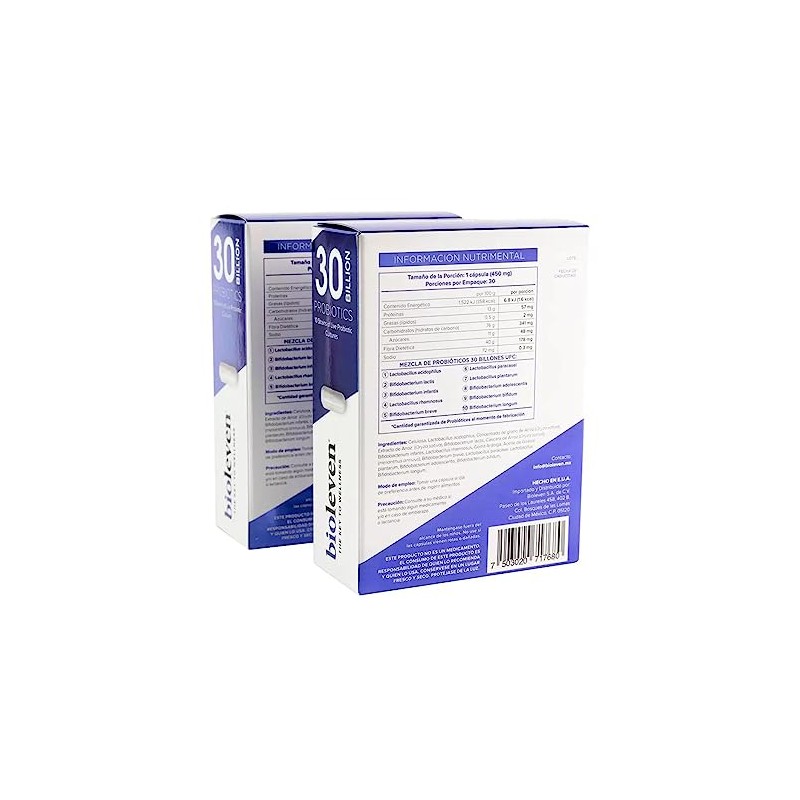 Bioleven 2 Pack Bioleven Probióticos 30 Billones