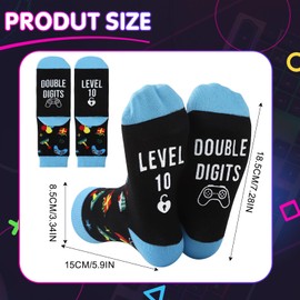 Zuimei Gifts for 10 Year Olds Boys,Cool Presents for 10 Year Old Boy,Age 10 Socks and Football Bracelet,10th Birthday Gifts for Son,Nephew,Grandson,Friends,Brothers