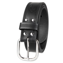 Dickies Men's 3 Row Stitch Heavyweight Leather Belt, Black, X-Large