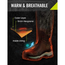 TIDEWE Hunting Boot for Women, Insulated Waterproof Sturdy Women's Hunting Boot, 6mm Neoprene and Rubber Outdoor Boot Next Camo G2（Green Size 9）