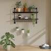 ROGMARS Industrial Pipe Shelving Pine Wood Floating Shelves for Wall,
