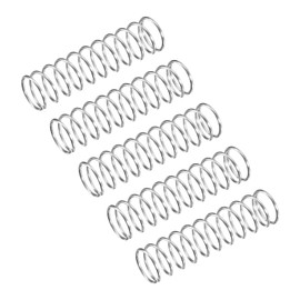 QUARKZMAN Compression Spring 304 Stainless Steel 10 mm AD 0.8 mm Wire Size 40 mm Free Length Silver Tone Pack of 5