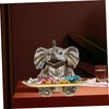 Ciieeo 1 Set Resin Elephant Crafts Elephant Model Bird Feeder