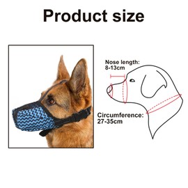 BDHYYM Muzzle for Dogs, Muzzle for Large Dogs, Adjustable Dog Muzzle, Muzzles for Dogs, Muzzle for Medium Dogs, Prevent Eating/Chewing/Biting Dog Muzzle (XL, Blue)