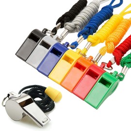 Fya Whistle, 8PCS Sports Whistles with Lanyard, Loud Crisp Sound Whistles Bulk Ideal for Referees, Coaches, and Officials