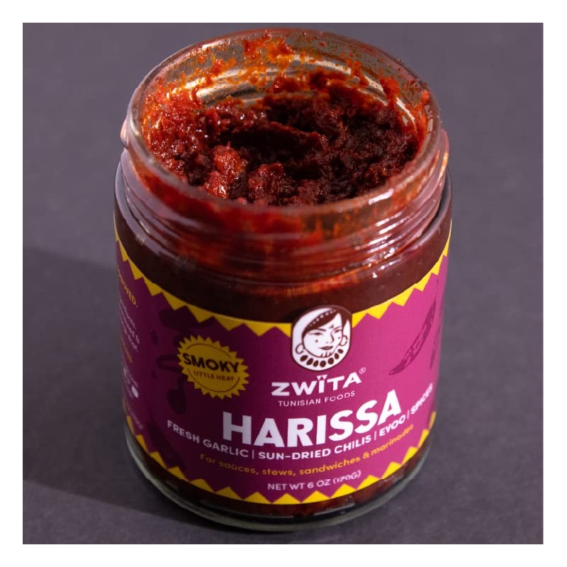 Zwita Smoky Harissa 6oz | Tunisian Sun Dried Chili Paste