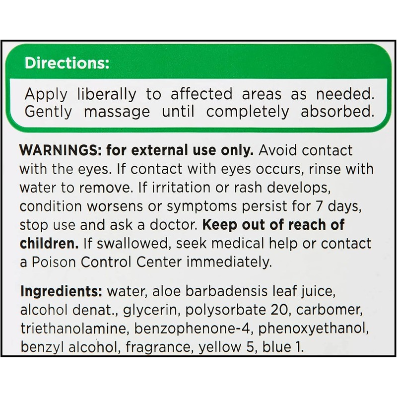 Equate Aloe Vera Aftersun Gel, 20 oz