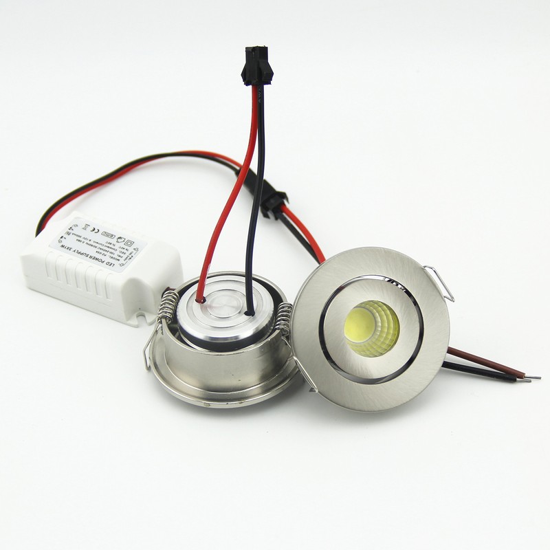 JOYINLED 1 Pack 3 W COB LED Mini Spotlight, Recessed