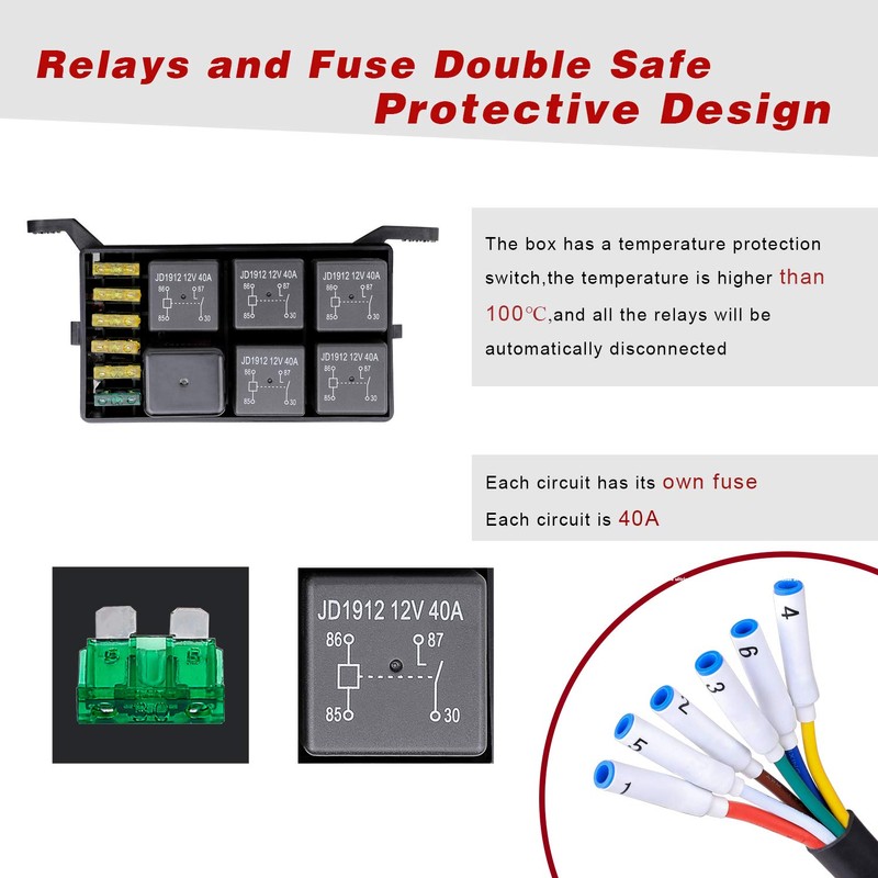 6 Gang Switch Panel Kit, Auto Power Plus Circuit Control