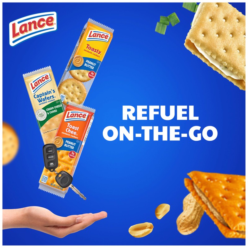 Lance Sandwich Crackers, Variety Pack, 3 Flavors, 20 Individually Wrapped