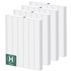 116130 True HEPA Replacement Filter H Compatible with Winix 5500-2/ AM80 Air Purifi-ers, H13 Grade True HEPA Filter for Dust Pollen Hair Pet Dander Smoke, 4 Pack(White)
