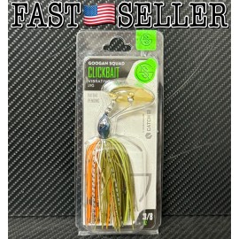 Googan Squad CLICKBAIT Vibrating Bladed Jig 3/8oz Fishing Lure, Bluegill