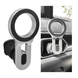 MUQIDA Car Phnoe Mount, 360 ° Adjustable Air Vent Magnetic Phone Holder for Women Men, Hands Free Vehicle Vent Phone Mount for Most Smartphones, Universal Car Accessories (Silver)
