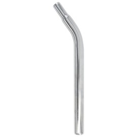 Bike Seat Post W/O Support, Steel Lay Back BMX Bicycle Seat Post Without Support, Multiple Sizes Silver (25.4 x 350mm)