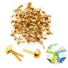 Pack of 100 Mini Brads Pattern Bag Clips, Metal Round