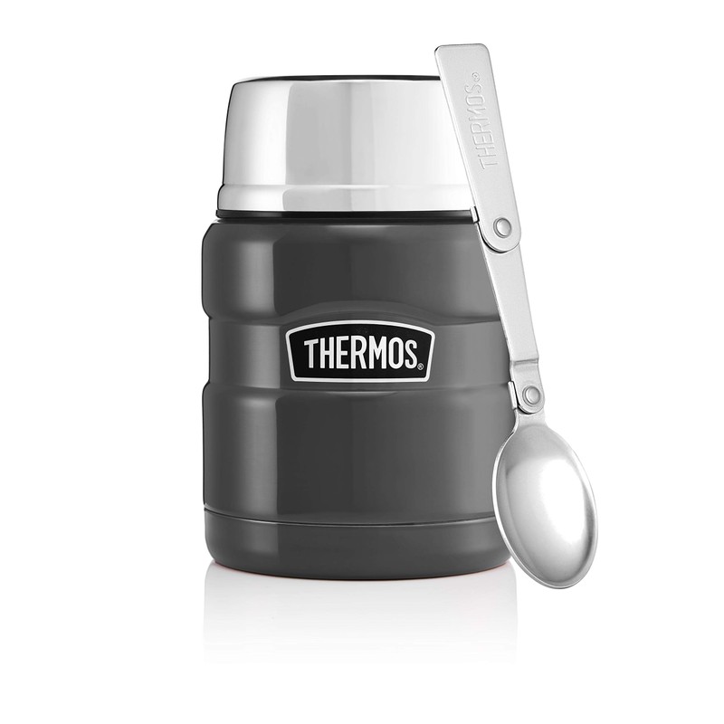Thermos Stainless King Food Flask, Gun Metal, 470 ml