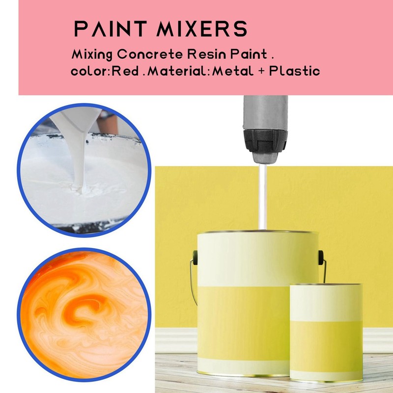 Buerjia 3 Pcs Paint Mixer Drill Attachment, Paint Mixer for