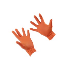 Connect 37301 Grippaz Large Orange Nitrile Gloves Box 50pc/25 Pairs
