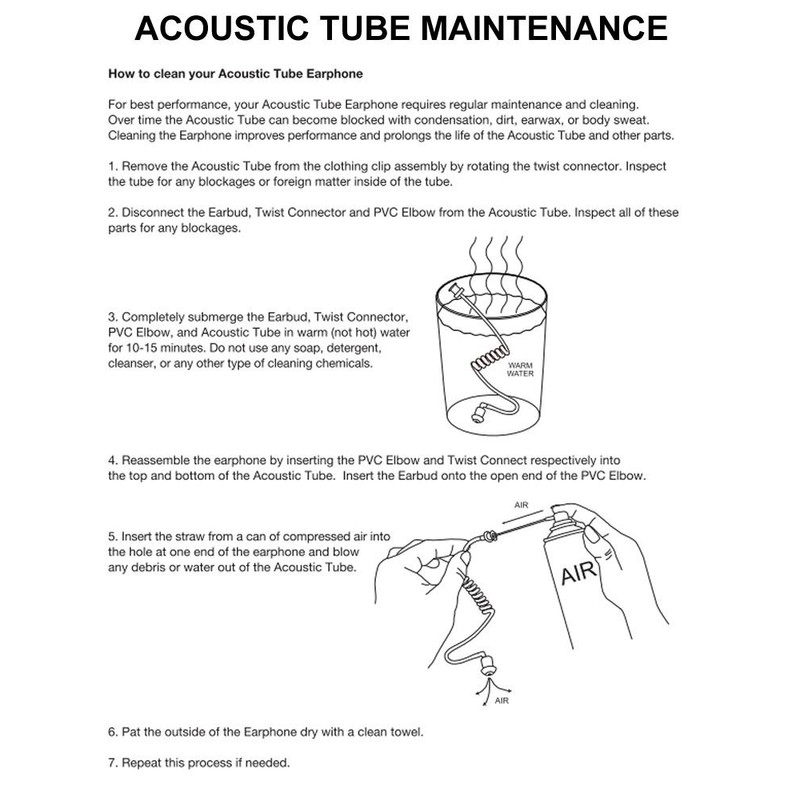 Valley Enterprises 2-Wire Coil Earbud Audio Mic Surveillance Kit Compatible