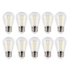 10Pcs Vintage Light Bulb S14 E27 180LM Transparent Glass LED