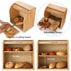G.a HOMEFAVOR Bread Box, 2 Layer Bamboo Bread Boxes for