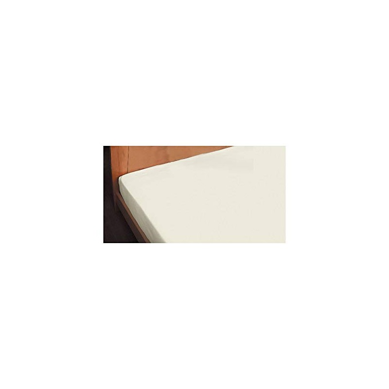 Fab the Home FH131811-140 Fitted Sheet, Sand, Single, 39.4 x