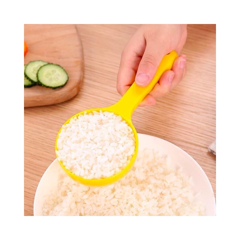 Yellow Rice Paddle Scoop Mold for Rice Ball Making,Non-Stick Sushi