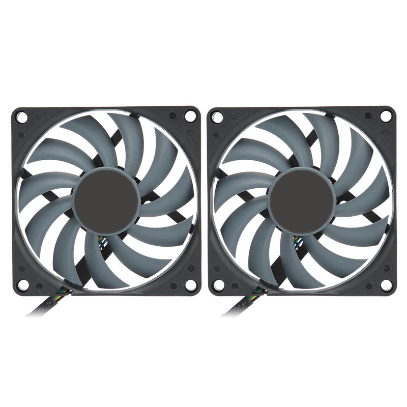 2Set Computer Case Heat Dissipation 4 Pins PWM Intelligent Temperaturecontrol