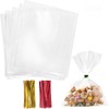 Morepack Morepack Cello Cellophane Treat Bags,200 PCS Clear Pastic Gift