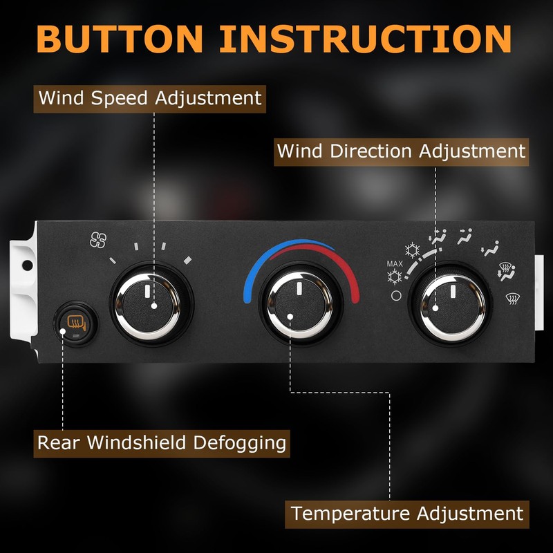 599-294 Front A/C Heater Climate Control Module Panel Compatible with