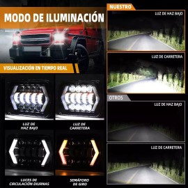 Par Faros 5x7 Para Cherokee Nissan Toyota Pickup D21 Yj Xj