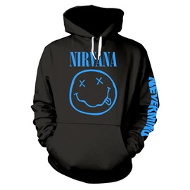 Nirvana 'Nevermind Smile' (Black) Pull Over Hoodie (x-Large)