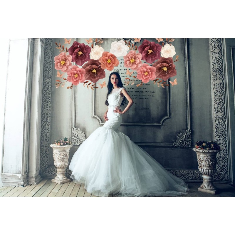 Bg3 Giant Flower Birthday Decoration Simple Half Birthday Decoration Paper