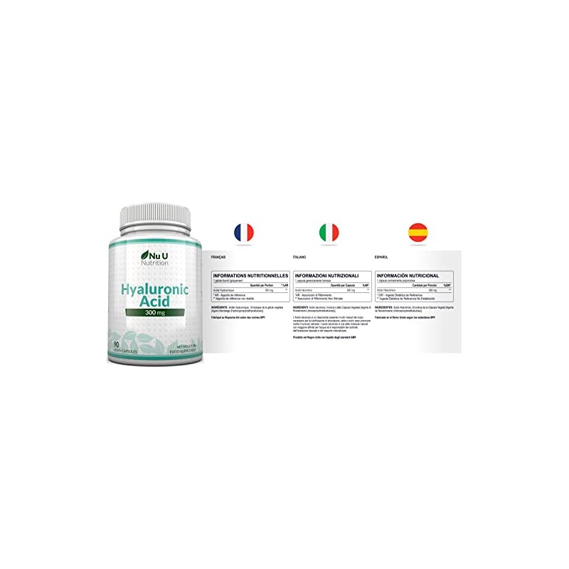 Hyaluronic Acid 300mg | 90 Capsules (3 Month Supply) |