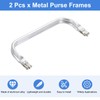 sourcing map Metal Purse Frame 9 in, 2 Pcs Rectangle
