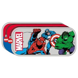 OM SUPPLIES Avengers Iconic TV Cartoon Characters Pencil Case with 2 compartments for Kids Childrens Character Back to School Gift (Avengers)