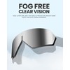OutdoorMaster Seagull Ski Goggles, Foldable Snow Snowboard Goggles for Men