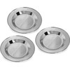 normani 1-3 pieces robust stainless steel camping plates, rust-proof, colour