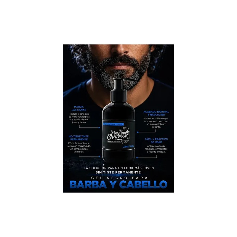Gel Negro Papichulo Barber 240g