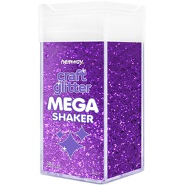 Hemway Bulk Glitter 425g / 15oz MEGA Craft Shaker Glitter for Nails, Resin, Tumblers, Arts, Crafts, Painting, Festival, Cosmetic, Body - Chunky (1/40" 0.025" 0.6mm) - Purple
