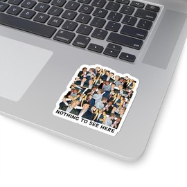 Nothing To See Here Sticker, Yeah He's On The List Sticker, Jeffrey Epstein Ghislaine Maxwell Anti-Trmp Stickers Anti-Trmp EpsteinPolitical Protest Clipart:_2_6'' x 6''