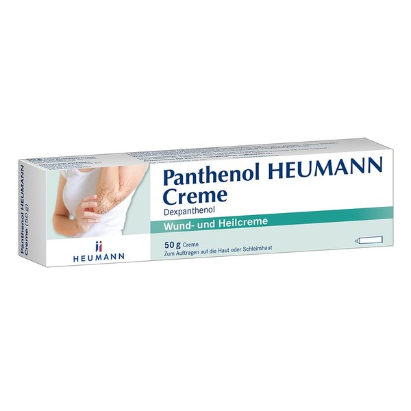 Panthenol HEUMANN Cream: Wound and Healing Ointment to Promote Wound Healing for Burns, Small Wounds and Dry Skin, Anti-Inflammatory Ointment, 50 g