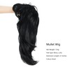 BUYOGET Mens Wig Black Mullet Wig 70s 80s Wigs for