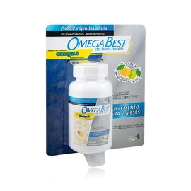 Omega 3 Ácidos grasos esenciales 120 cápsulas de Best Health el del colibrí - Cápsulas suaves de aceite de pescado con un delicioso sabor Limón - Mandarina - OMEGABEST