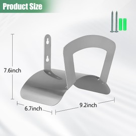 Primst Garden Hose Holder Wall Mount Hose Hanger Heavy Duty Metal Hose Bracket Water Hose Storage Organizer Durable Hose Holders (Stainless Steel)