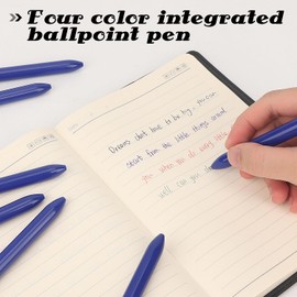 MOTIBACK 8 Pcs 4 Colour Pens, 1.0 mm Multi Coloured Pens All in One Retractable Ballpoint Multicoloured Pen Set for Office School Students Writing Note Taking