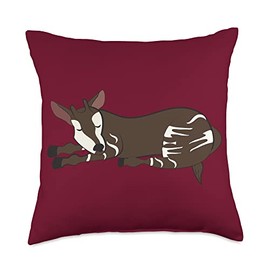 Kaisi Drawing,snooze,snooze,dream Sleep,dream Pajamas, Snooze Light Children, Okapi Sleep Throw Pillow, 18x18, Multicolor
