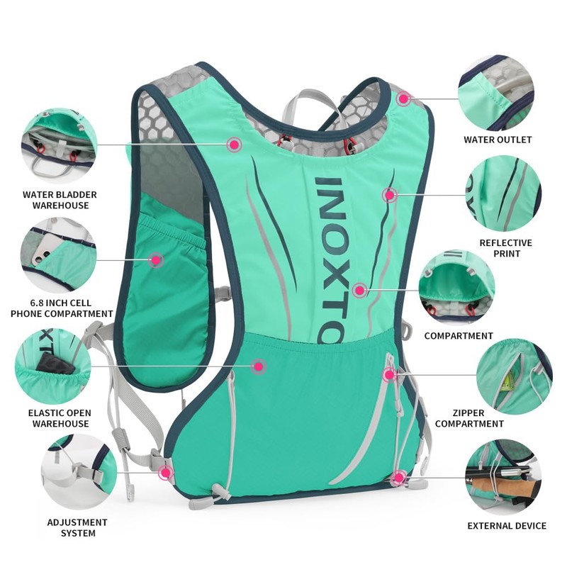 IX INOXTO Running Hydration Vest for Men Women Water Backpack