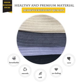 Uaussi 10 Pairs Mens Ultra Thin Dress Socks Silk Sheer Business Socks Soft Nylon Work Trouser Sox Mid Calf